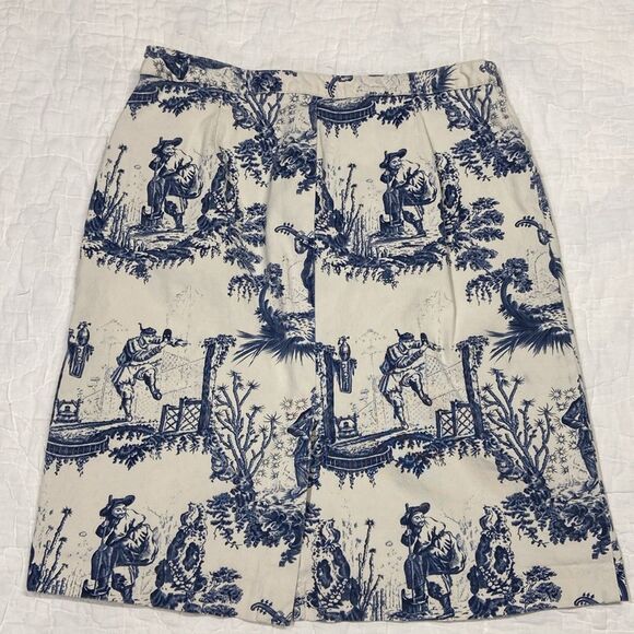 Vintage Mossimo Asian Patterned Cotton Skirt size 12 - Picture 5 of 9